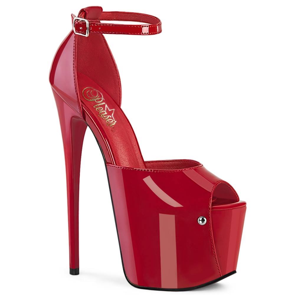 Pleaser - JUBILANT15 Sandale à bride à la cheville, Pole dance chaussures - Rouge Product image